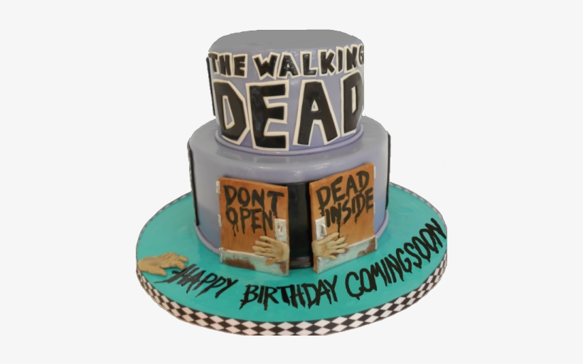 Happy Birthday @comingsoon Walking Dead Cake - Walking Dead 3 Tier Wedding Cakes, transparent png