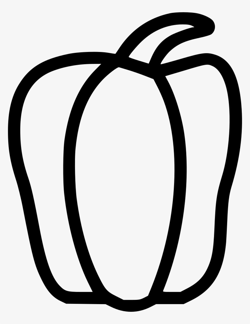 Png File - Capsicum Black And White, transparent png