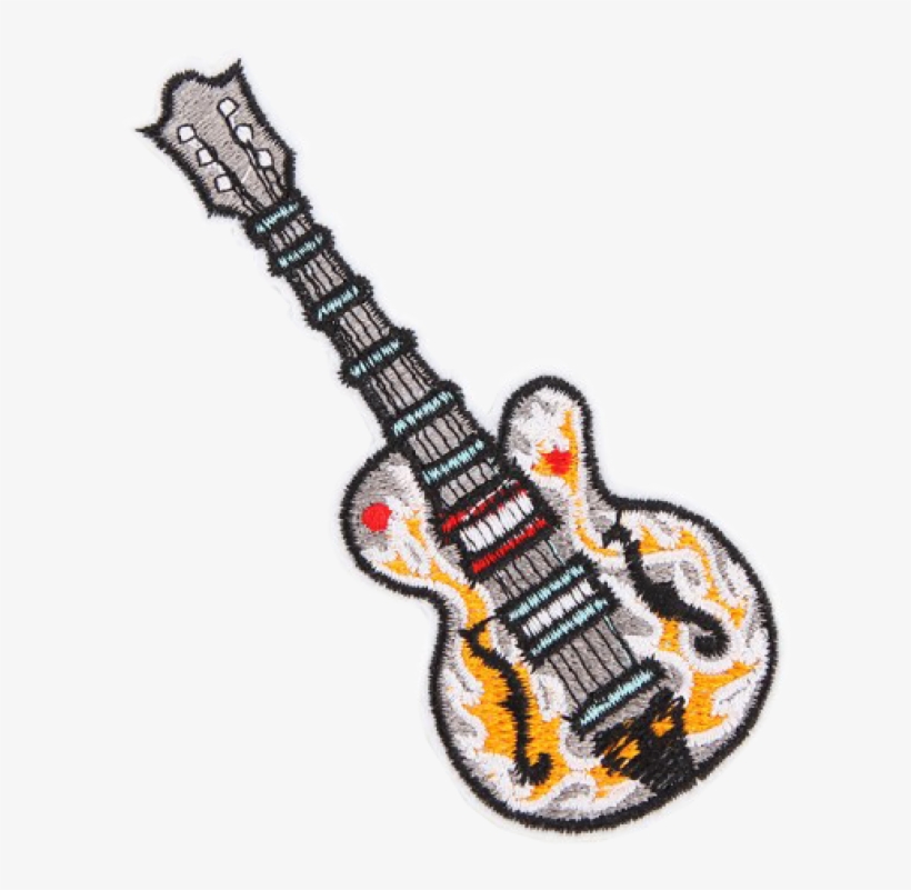 Bij Kiki Iron-on Patch Gitar - Iron-on, transparent png