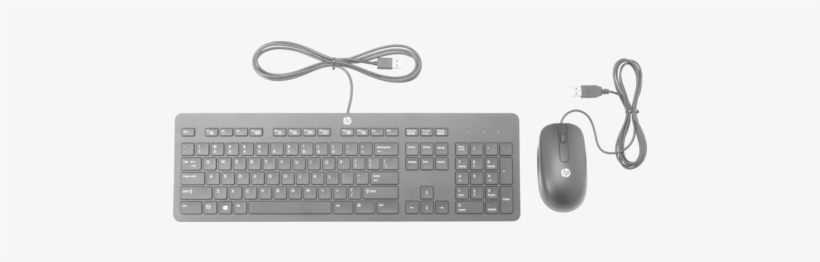 Hp Slim Usb Keyboard And Mouse, transparent png