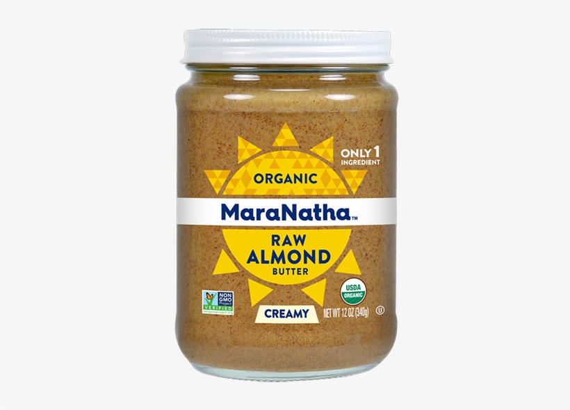 Organic Raw Creamy Almond Butter - Maranatha Organic Peanut Butter 16oz, transparent png