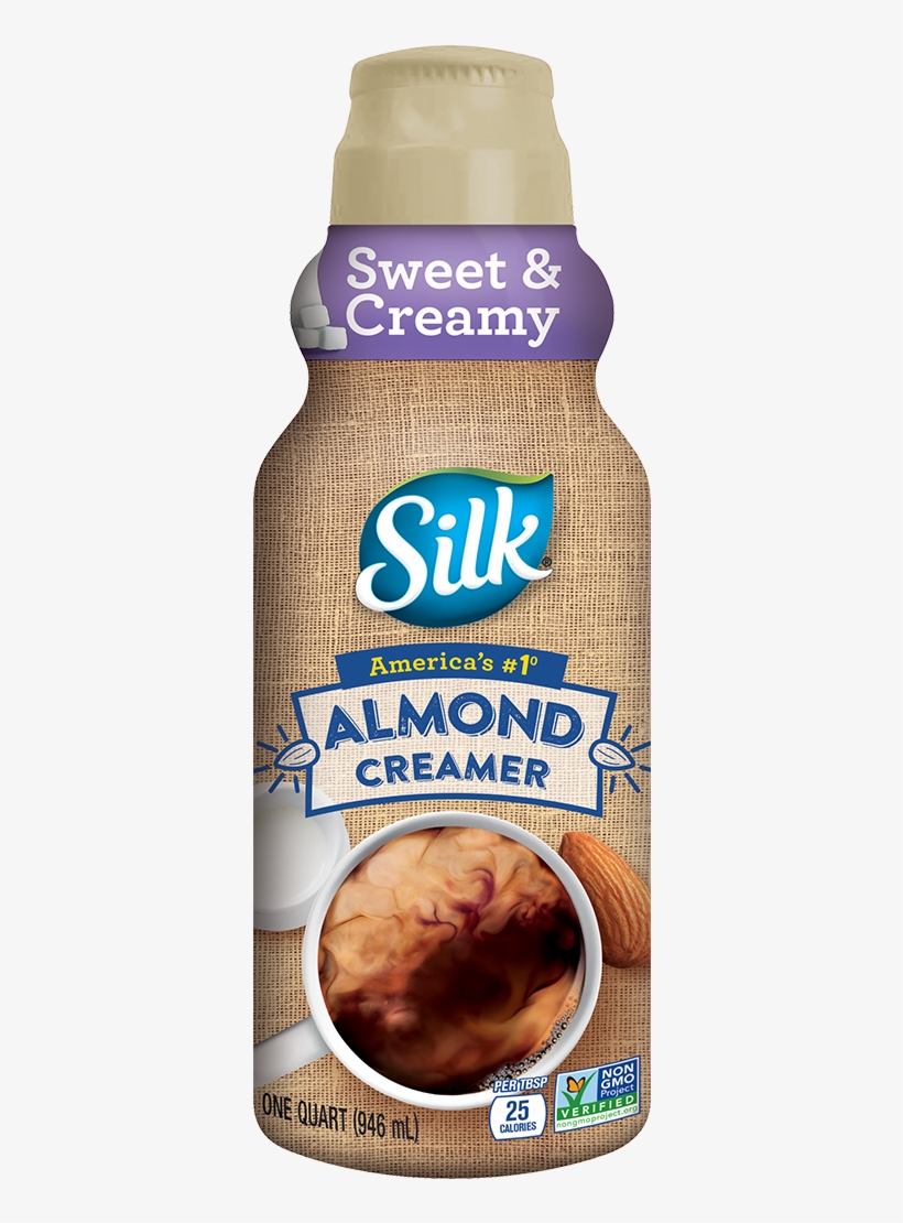 Silk Sweet & Creamy Almond Creamer - Caramel Silk Almond Creamer 1 Quart, transparent png