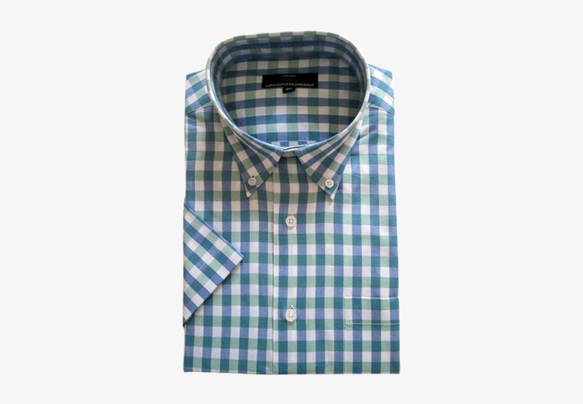 Mens Check Formal Shirt - Brown Horn Buttons Proper Cloth, transparent png