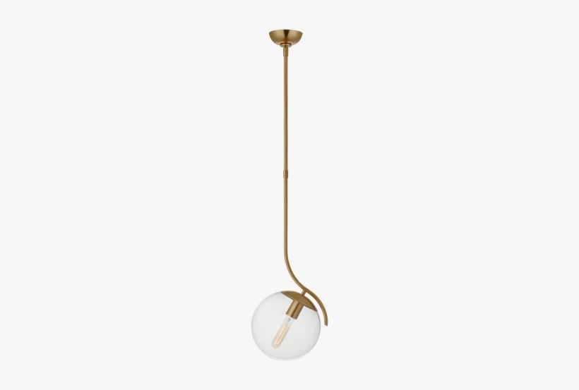 Caia Globe Pendant In Hand-rubbed Antique Brass With - Pendant Light, transparent png