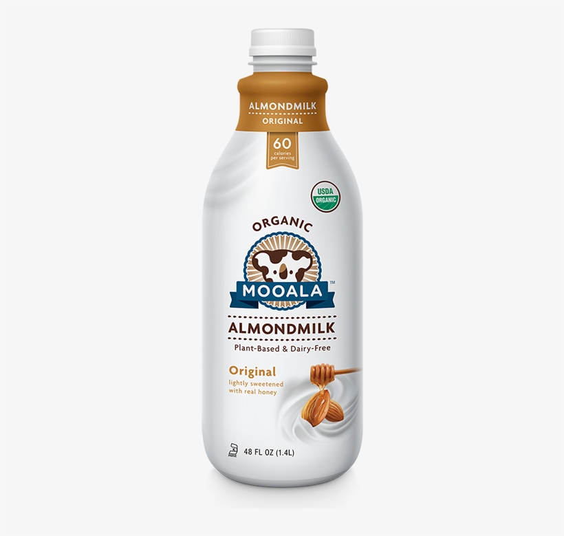 Products - Mooala Organic Almond Milk, Original, 48 Fl Oz, transparent png