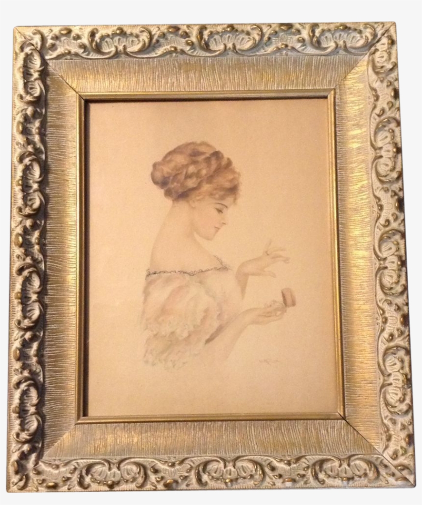 Mccue Original Watercolor Painting Bride With Wedding - Picture Frame, transparent png
