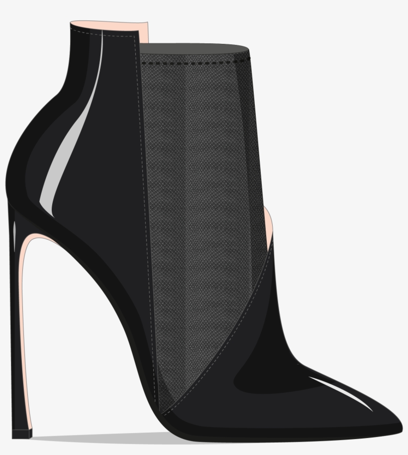 Heels Drawing Ankle Boot - Shoe, transparent png