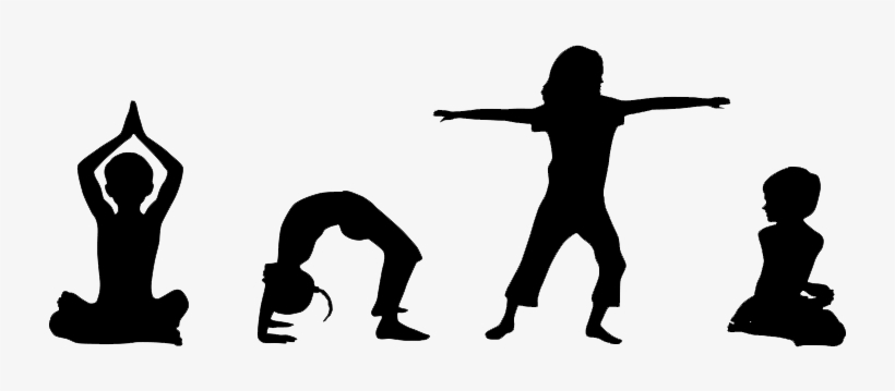 Yoga Vector Kid - Kids Yoga Silhouette, transparent png
