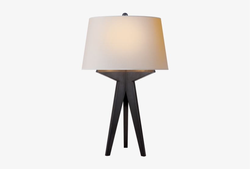 Russell Modern Tripod Table Lamp In Aged Iron With - Table Lamp Lighting Png, transparent png