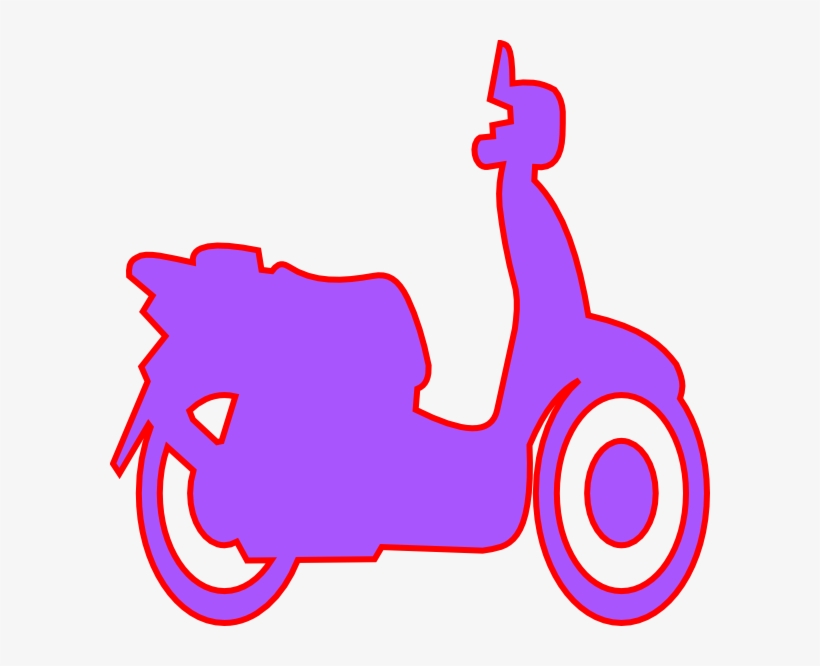 Scooter Purple Clip Art At Clker - Clip Art, transparent png