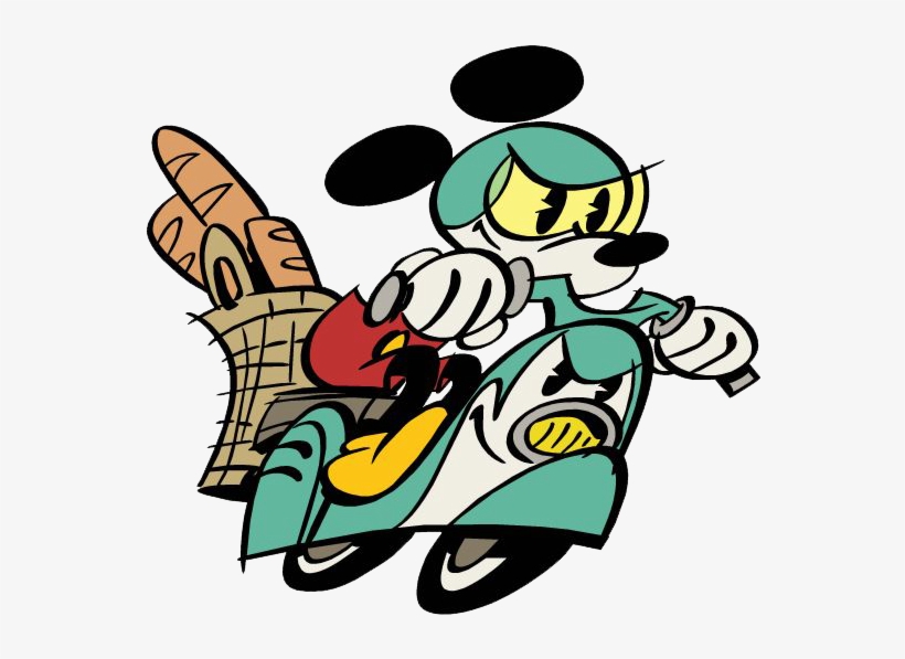 Scooter Clipart Animated - Mickey Mouse 2013 Png, transparent png