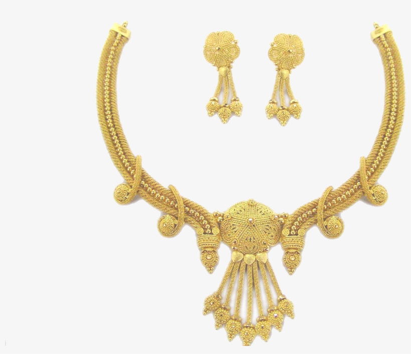 Jewellery Model Images Png Format - Gold Necklaces And Earrings, transparent png