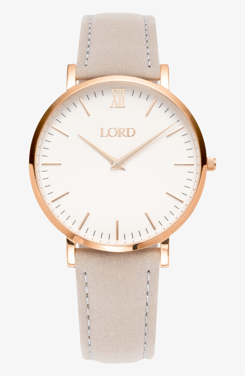 Classic Grey Ladies Watch White Face Golden Hands - Watch Ladies, transparent png