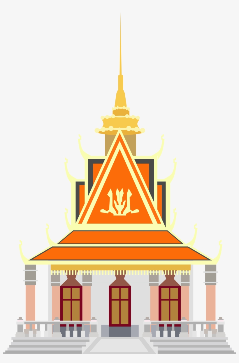 Clipart - Pagoda In Cambodia Png, transparent png