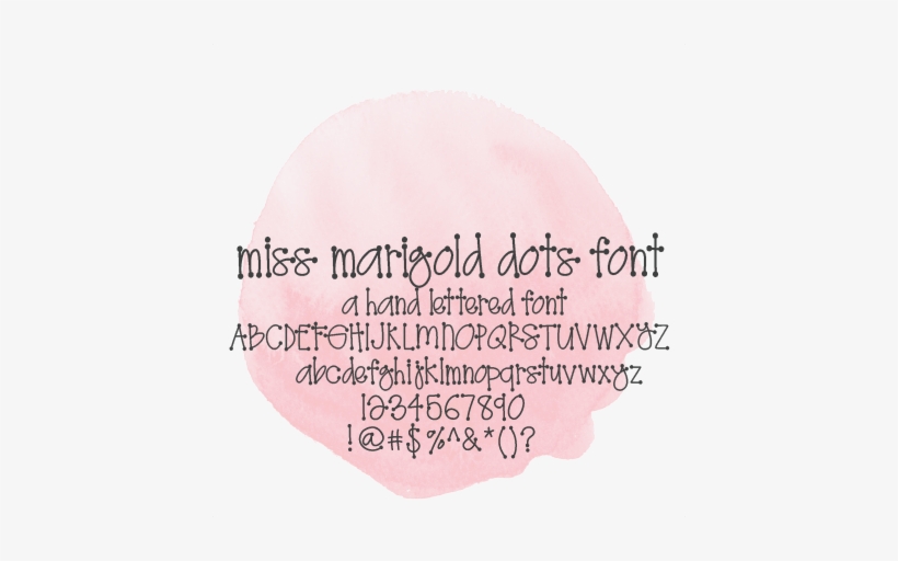 Miss Kate Miss Marigold Dots Font For Scrapbooking, - Peach, transparent png