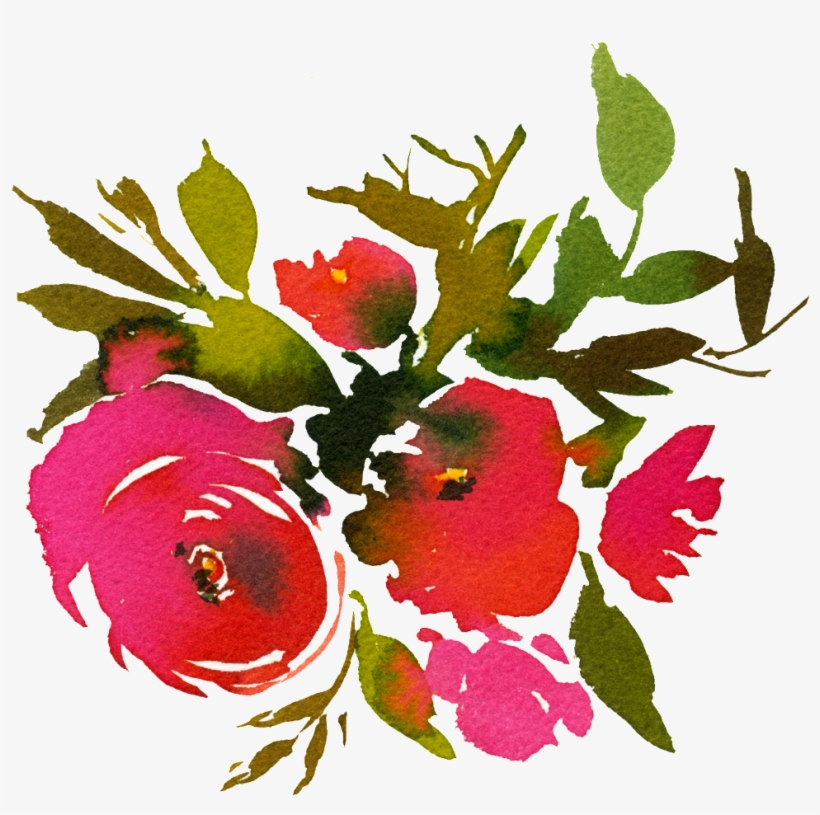Hand Painted Rose Red Smudged Flower Png Transparent - Portable Network Graphics, transparent png