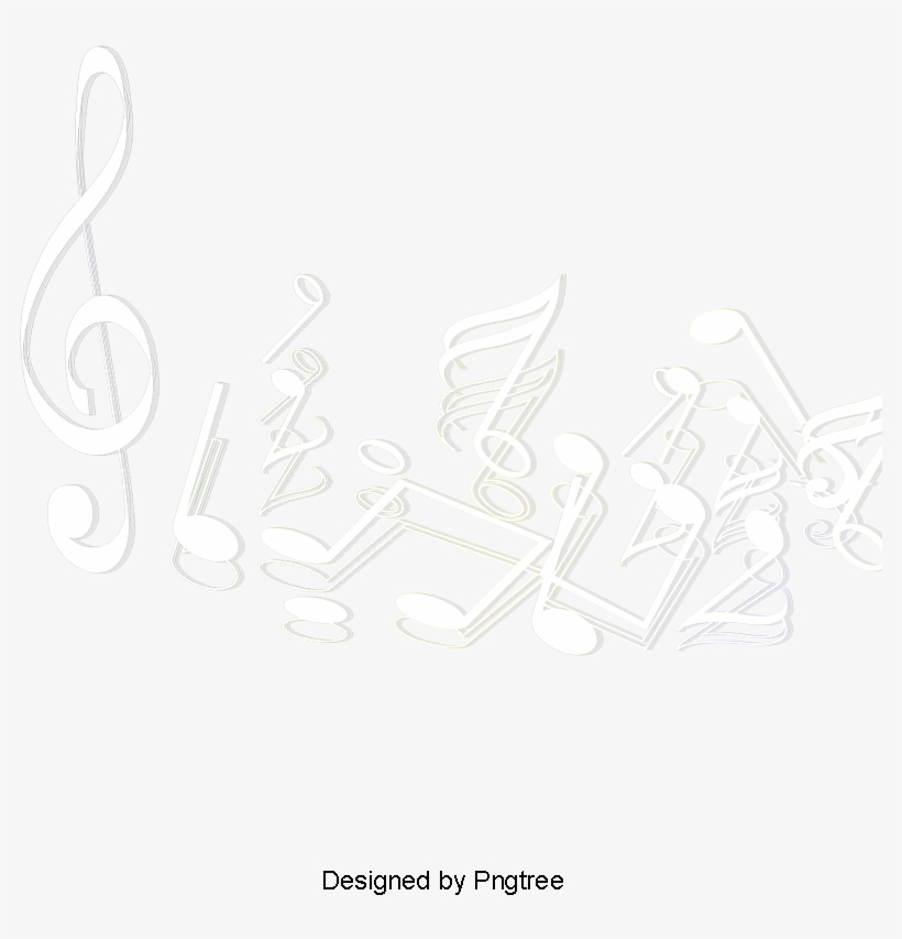 3d Stereoscopic Exquisite Musical Notation, 3d, Three-dimensional, - Three-dimensional Space, transparent png