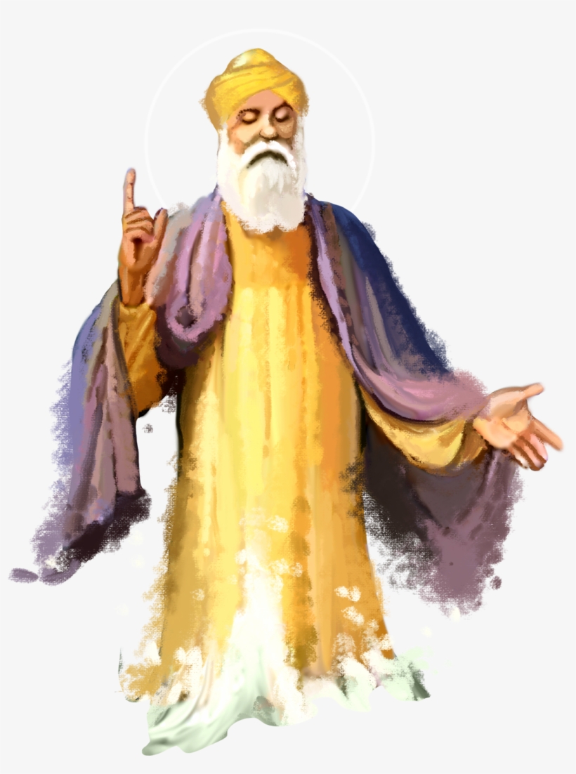 Guru Nanak Devi Ji Png Clipart - Guru Nanak Image Png, transparent png