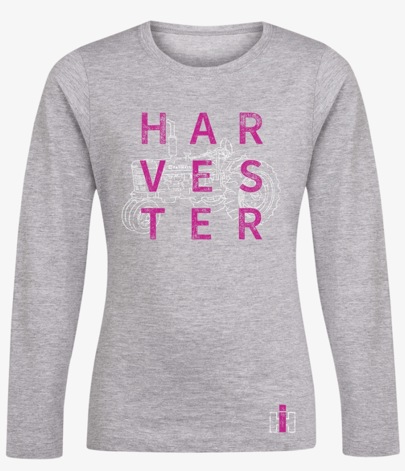 Girls Harvester Tractor Long Sleeve Tee Ih Long Sleeve, - Tractor - Long Sleeve, transparent png