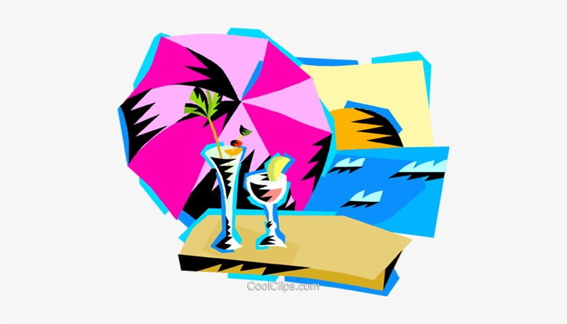 Cool Drinks At The Beach Royalty Free Vector Clip Art - Illustration, transparent png