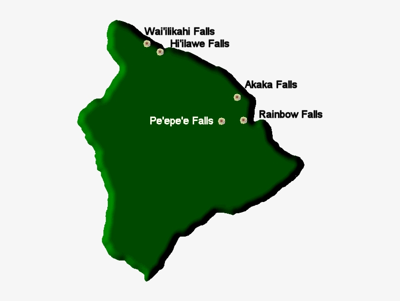 Bigisland Waterfalls - Map, transparent png