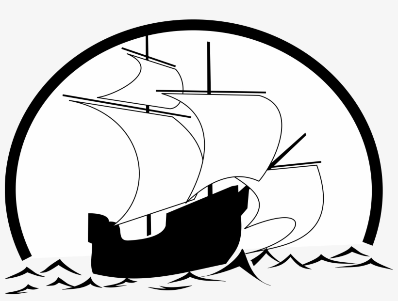 Sail Ship In Front Of Sunrise Svg - Sail Clipart, transparent png