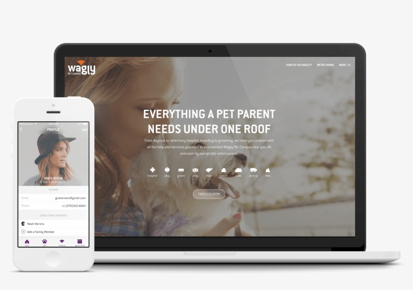 Wagly Responsive Website And Mobile App - Iphone, transparent png