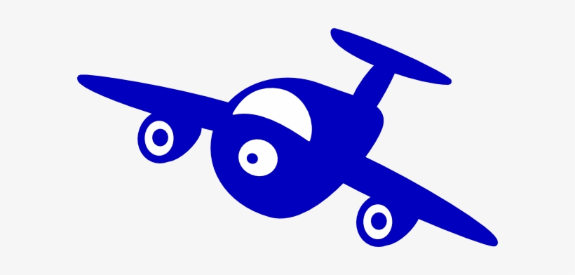 Blue Plane Clipart, transparent png