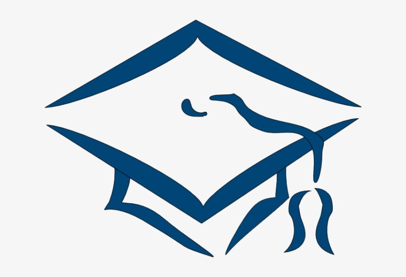 Berkeley Cliparts - Navy Blue Graduation Cap Clipart, transparent png