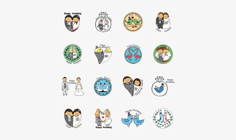 Happy Wedding, transparent png