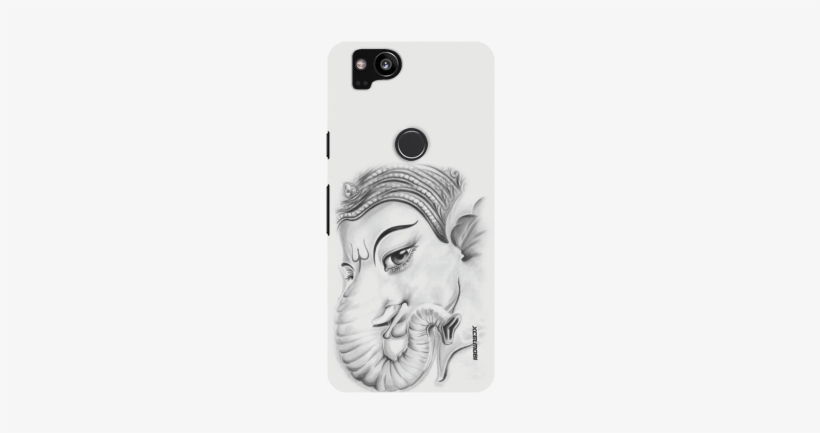 Happy Ganesha Slim Back Cover For Google Pixel - Drawing Of Ganesha With Colour, transparent png