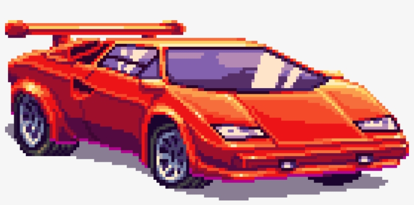 Penetrator Gt Red Front - 8 Bit Car Png, transparent png