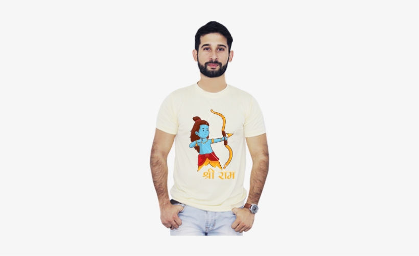 Chhotey Shri Ram Round Neck Yellow Dri Fit T-shirt - Reinaldo Janequine Em Png, transparent png