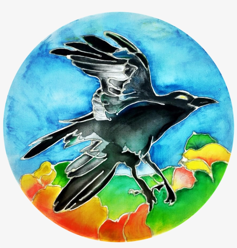 Silk Painting - Swallow, transparent png