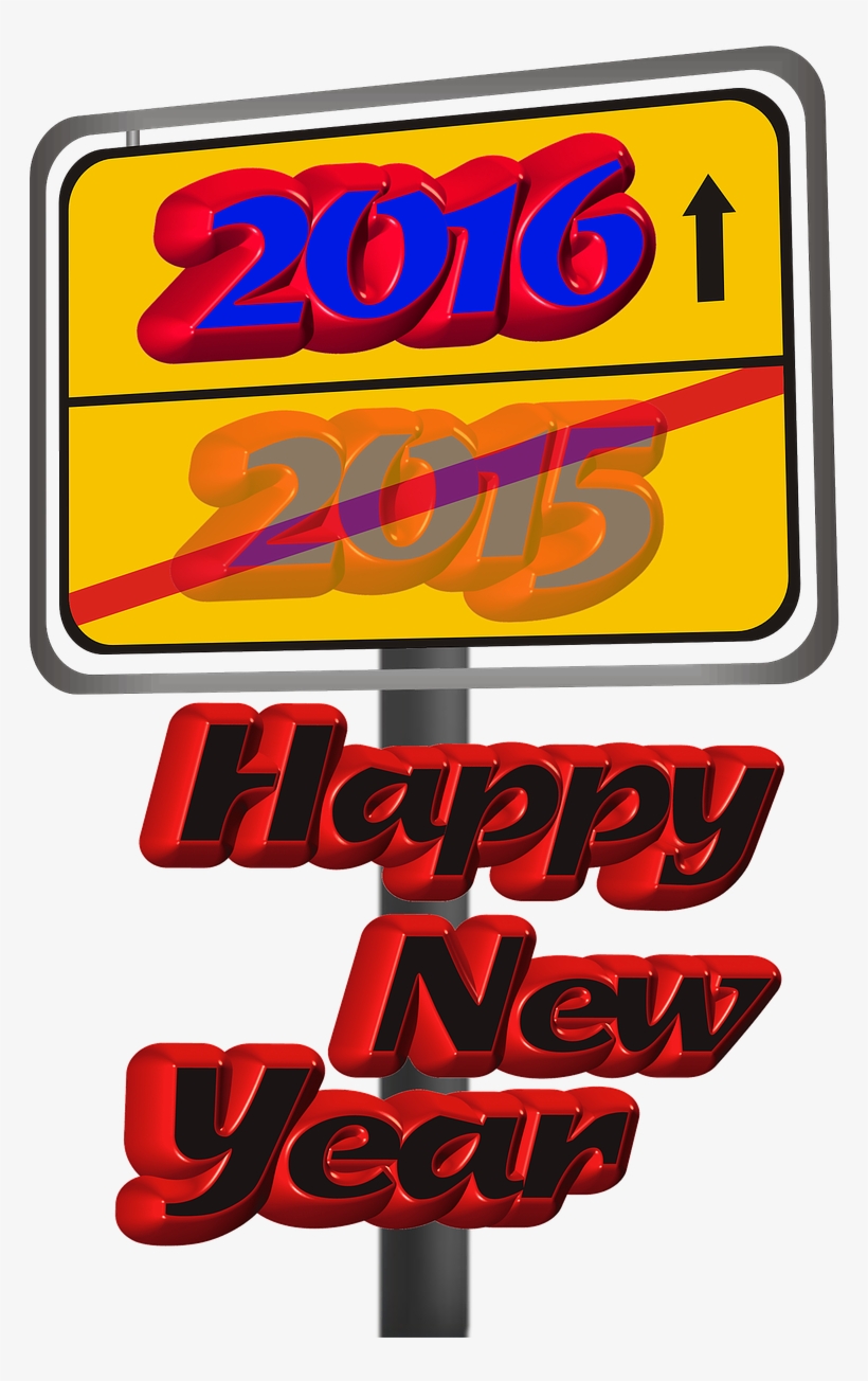 Happy New Year Lettering Isolated - New Year, transparent png