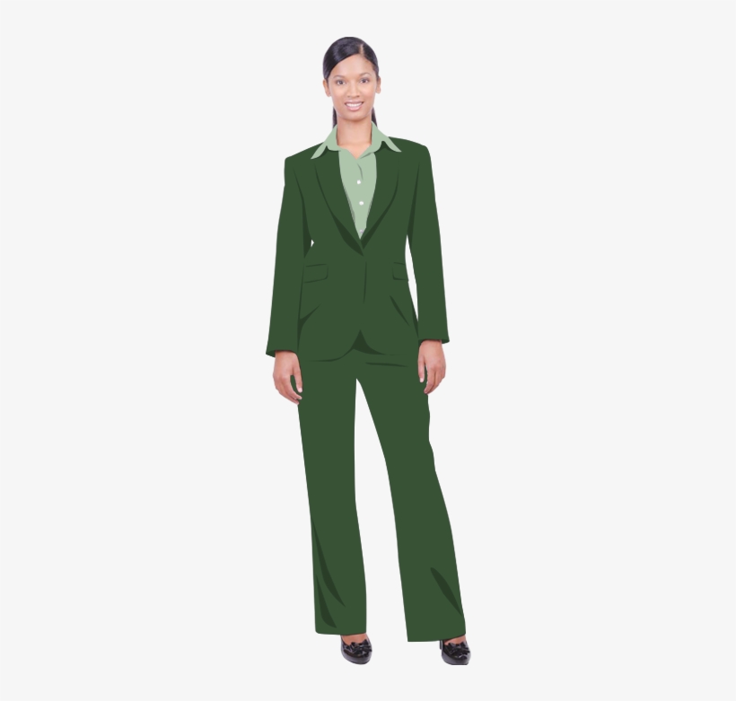 Woman With Shirt, Pants & Blazer - Tuxedo, transparent png