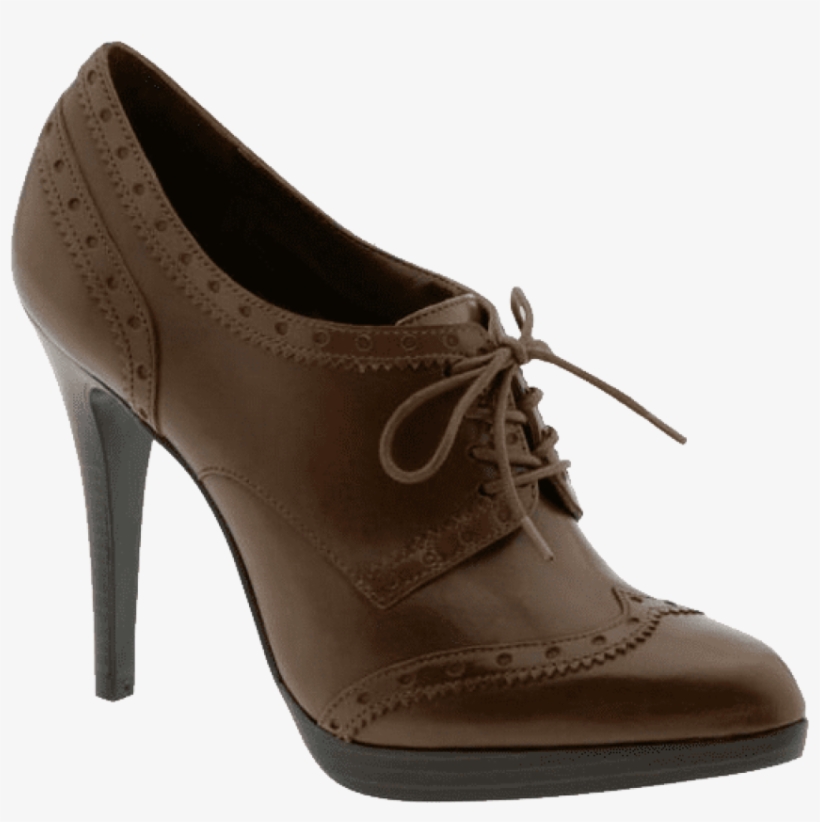 Free Png Chocolate Women Shoe Png Images Transparent - Oxford Shoes Heel Women, transparent png