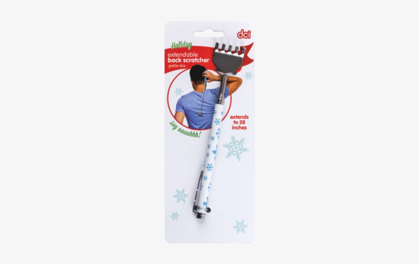 Striped White And Red Handle Holiday Extendable Back - Back Scratcher Holiday, transparent png