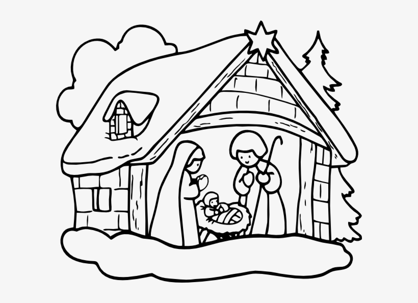 24 No Comments - Black And White Nativity Set, transparent png
