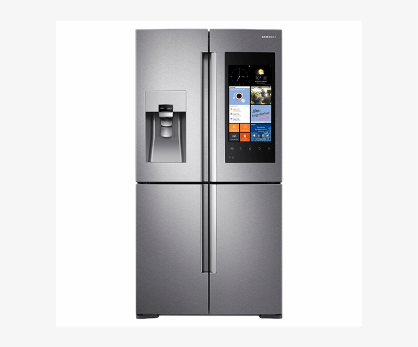 Samsung 22 Cu Ft Counter Depth 4-door Flex Refrigerator - Samsung Family Hub, transparent png