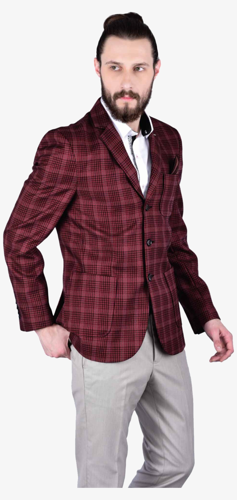 Red Check Blazer Men, transparent png