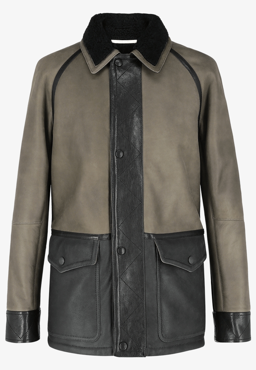 Bicolor Shearling Peacoat - Man, transparent png