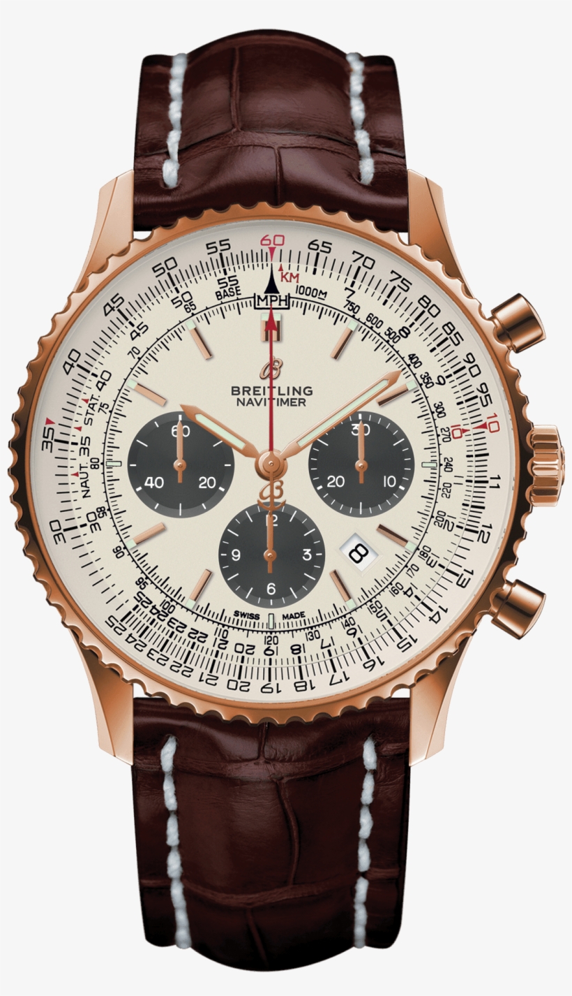 Navitimer 1 B01 Chronograph 46 Brown Croco Rb0127121g1p1 - Navitimer 1 B01 Chronograph 46, transparent png