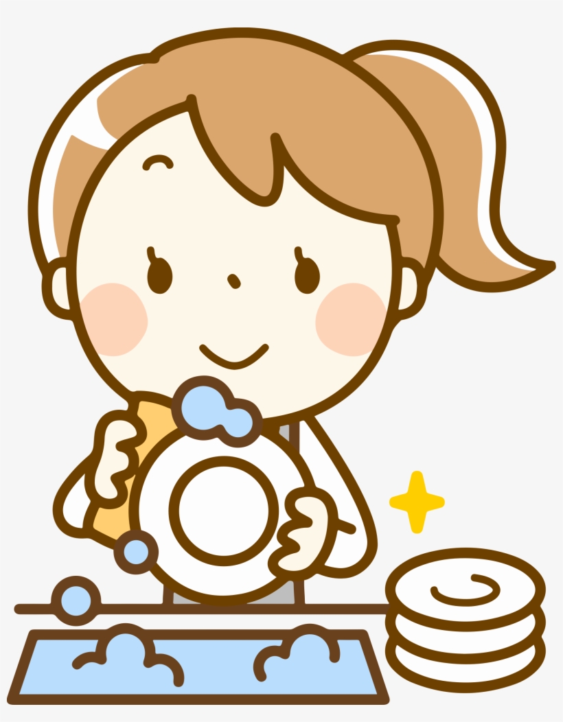 Washing Dishes Big Image Png - Clip Art Washing Dishes, transparent png
