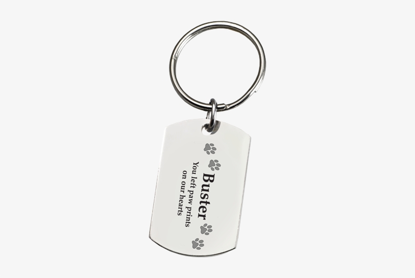 Large Stainless Steel Dog Tag Paw Print Pet Print Key - Fingerprint Memorial Key Ring: Stainless Steel Round-, transparent png