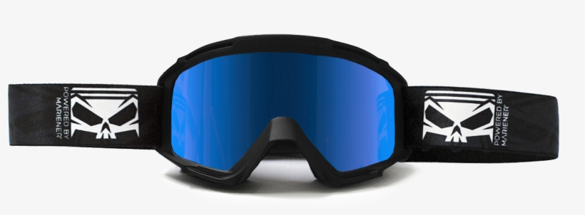 Mariener Goggles Black Ice Blue Supermoto Central - Motocross Goggles - Black, transparent png
