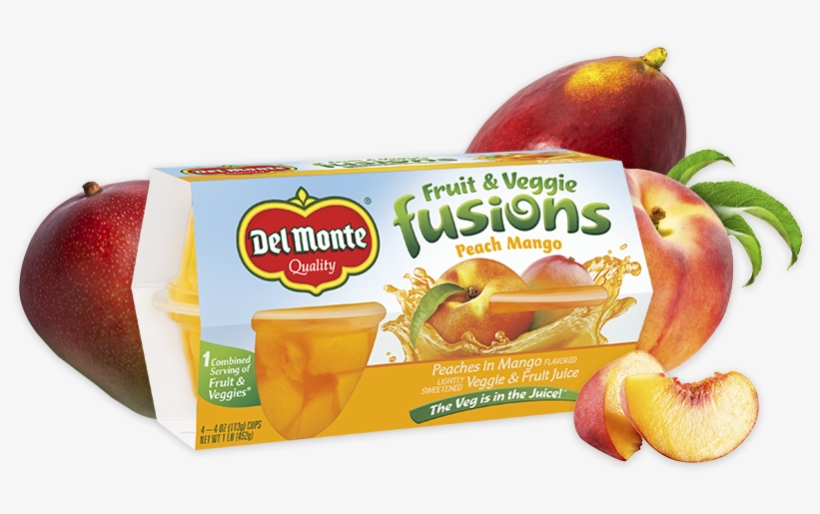Peach Mango, Del Monte® Fusions - Del Monte Fruit & Veggie Fusions, Peach Mango -, transparent png