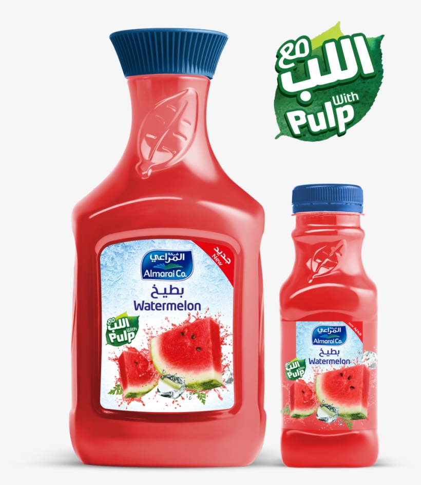 Fullscreen - Almarai Watermelon With Pulp Juice, transparent png