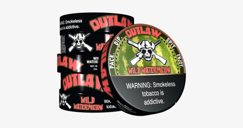 Outlaw Wild Watermelon Dip Tobacco - Badass Bourbon Lucky Lipper, transparent png