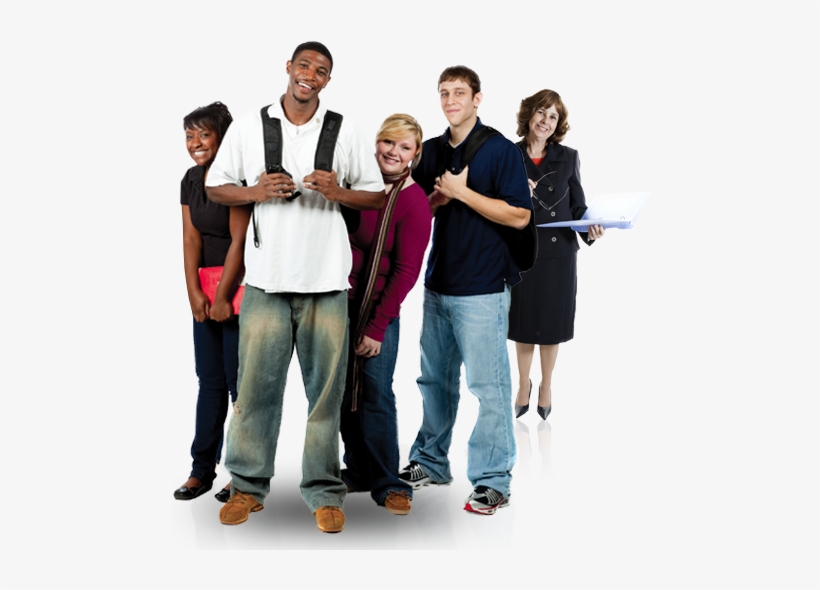 Students Using Edudaris - Teens In School Png, transparent png
